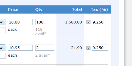 Calculate and Charge for Sales Tax Automatically