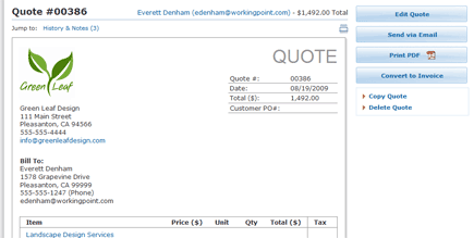 Create a Quote and Convert it to an Invoice
