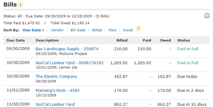 Gain Insight into Payables (Money You Owe)