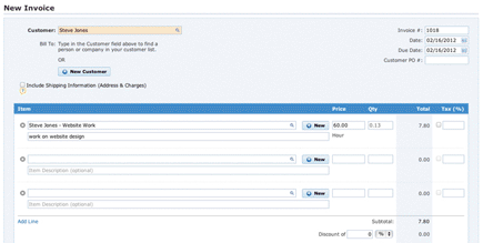 Quickly and easily add tracked time to invoices